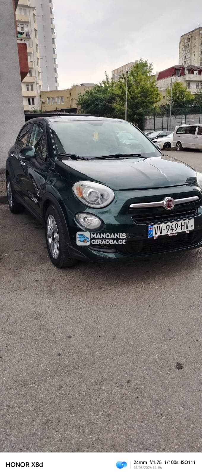 Fiat x500 ქირავდება დღიურად 70 ლარი